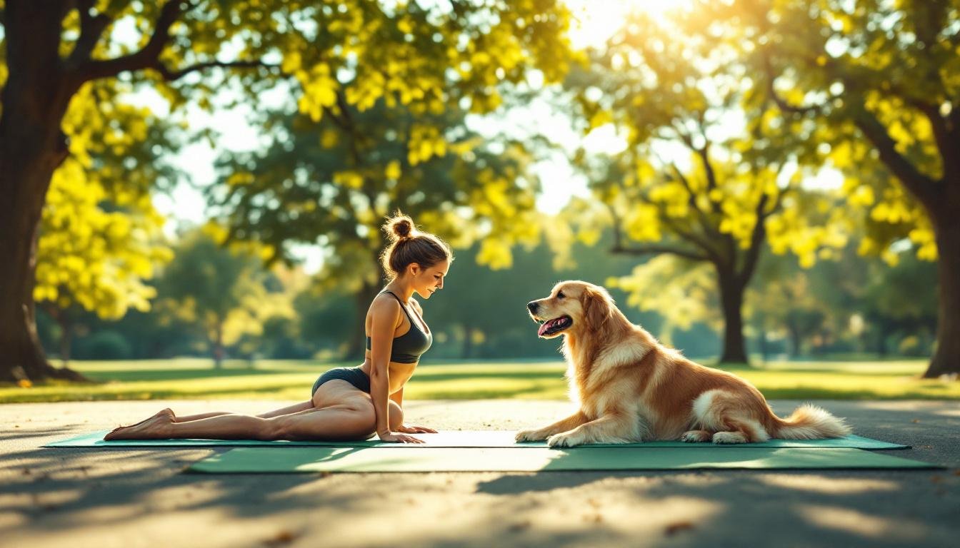 Doga : comment pratiquer le yoga avec son chien pour renforcer votre complicité découvrez le doga, une pratique qui combine yoga et exercices avec votre chien. apprenez comment renforcer la complicité et le bien-être entre vous et votre compagnon à quatre pattes grâce à des séances de yoga adaptées.