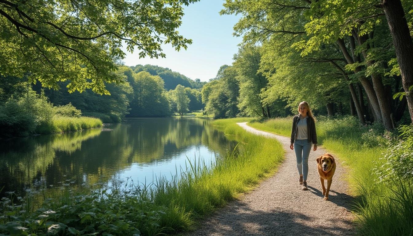 explorez les étangs de la minière, un havre de paix idéal pour des promenades apaisantes avec votre chien au cœur de la nature.