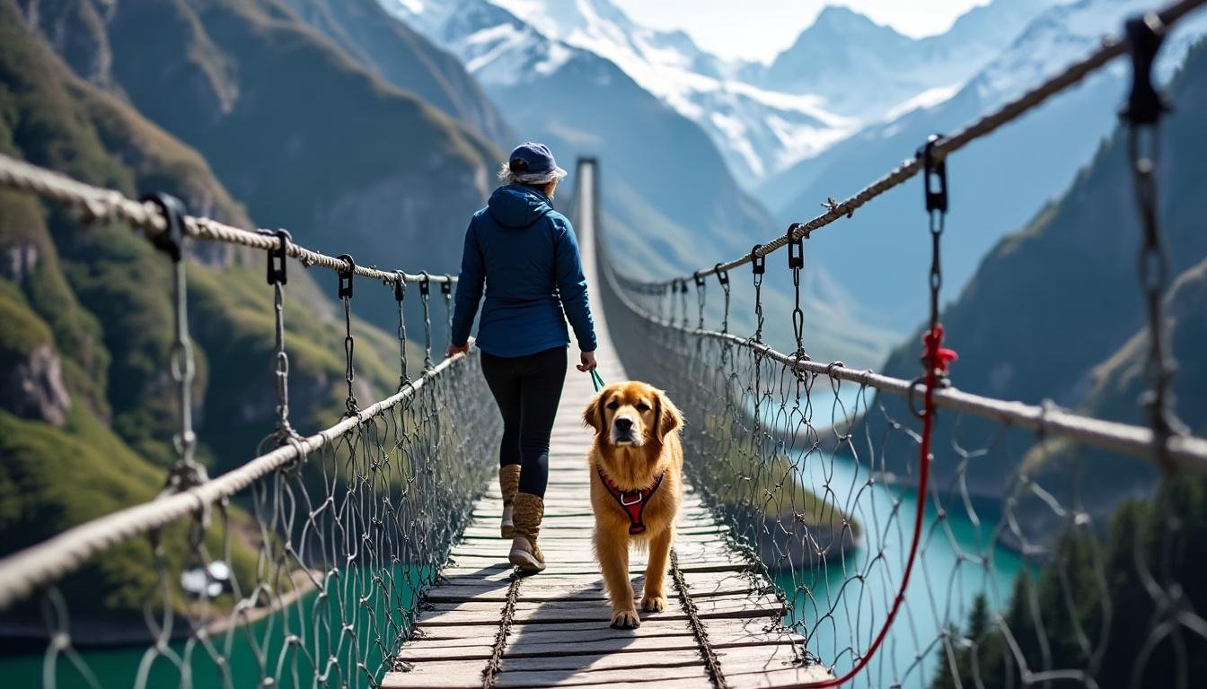 découvrez nos conseils pratiques pour apprendre à votre chien à traverser une passerelle himalayenne en toute sécurité, étape par étape.